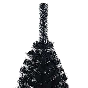 Umělý osvětlený vánoční stromeček Černá 120 cm PVC - obrázek 13