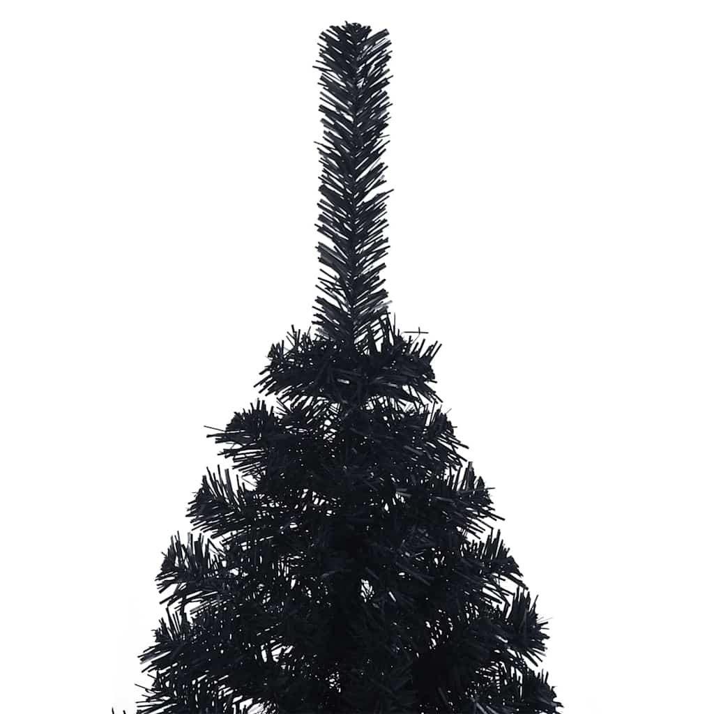 Umělý osvětlený vánoční stromeček Černá 120 cm PVC - obrázek 16
