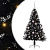 vidaXL Tehis pre-lit j&otilde;ulupuu koos 150 LED-iga Must 150 cm PVC