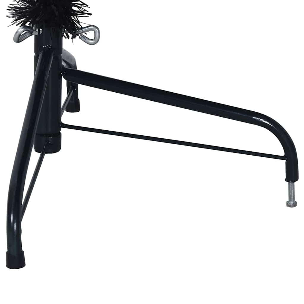 Umělý osvětlený vánoční stromeček Černá 180 cm PVC - obrázek 13