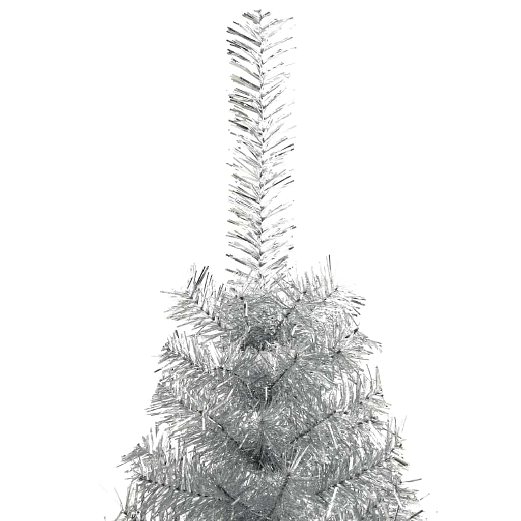 Umjetna preddekorirana božićna jelka srebrna 120 cm PET