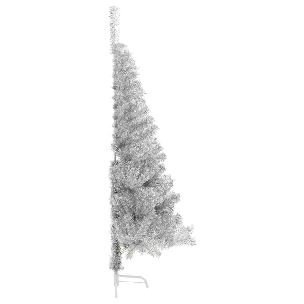 Umjetna preddekorirana božićna jelka srebrna 120 cm PET
