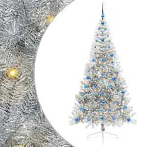 vidaXL Tehis pre-lit j&otilde;ulupuu koos 300 LED-iga H&otilde;bedane 210 cm PET
