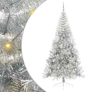 vidaXL Tehis pre-lit j&otilde;ulupuu koos 300 LED-iga H&otilde;bedane 240 cm PET