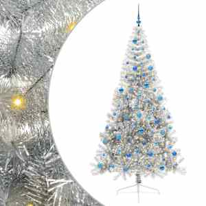 vidaXL Tehis pre-lit j&otilde;ulupuu koos 300 LED-iga H&otilde;bedane 240 cm PET