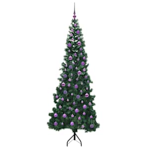 Rohový umělý vánoční stromeček Zelená 210 cm PVC a kov - obrázek 4