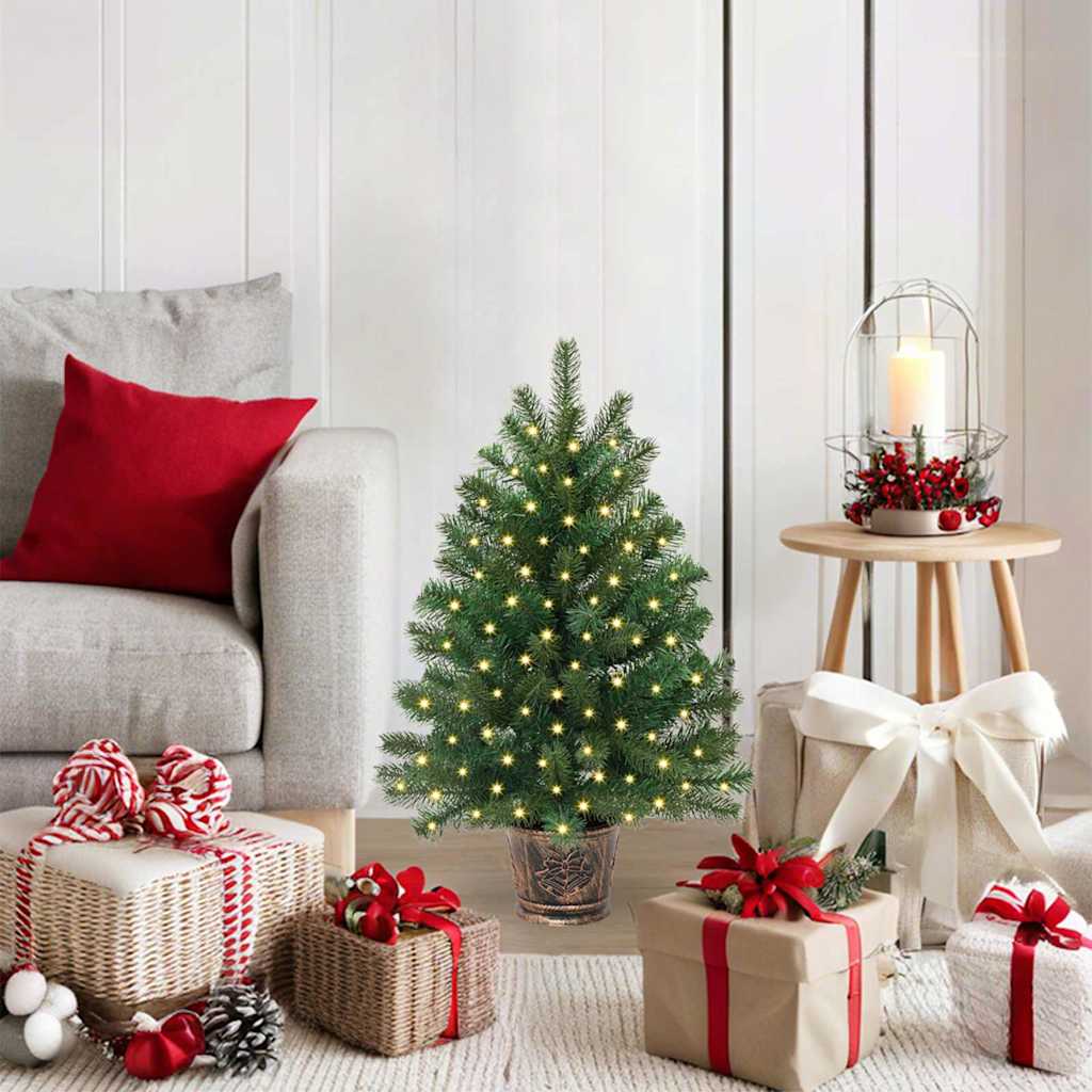 Sapin de Noël artificiel avec 150 LED Vert 65 cm PE et PVC