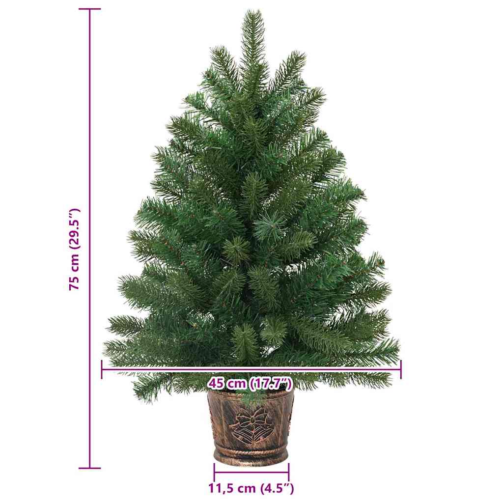 Umestno božično drevo med 150 LED Zelena 75 cm PE in PVC