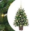 vidaXL Tehisj&otilde;ulupuu koos 150 LED-iga Roheline 75 cm PE ja PVC