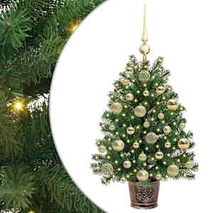 vidaXL Tehisj&otilde;ulupuu koos 150 LED-iga Roheline 75 cm PE ja PVC