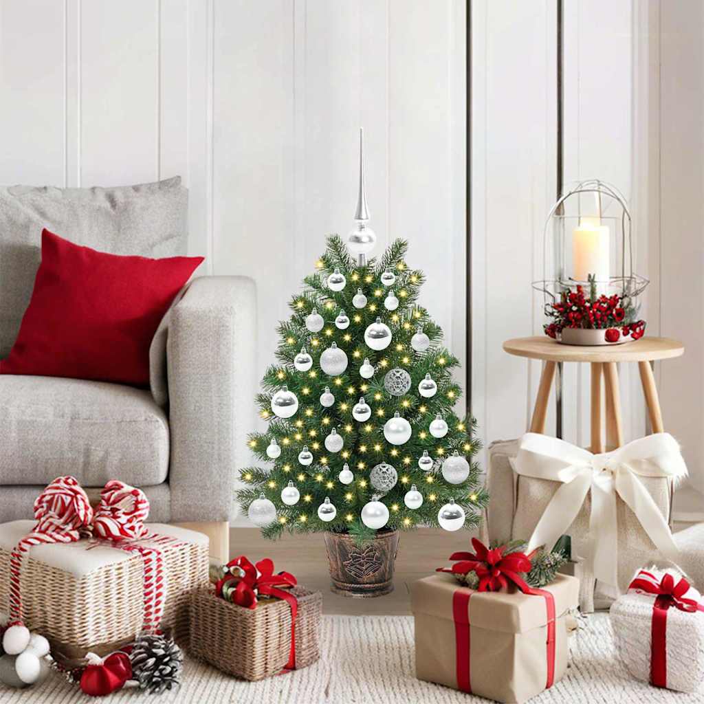 Sapin de Noël artificiel avec 150 LED Vert 75 cm PE et PVC