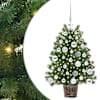 vidaXL Tehisj&otilde;ulupuu koos 150 LED-iga Roheline 75 cm PE ja PVC