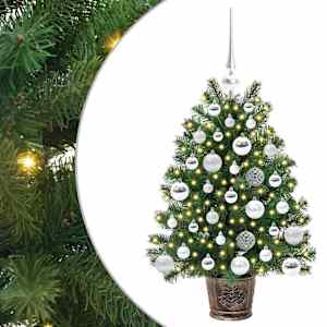 vidaXL Tehisj&otilde;ulupuu koos 150 LED-iga Roheline 75 cm PE ja PVC
