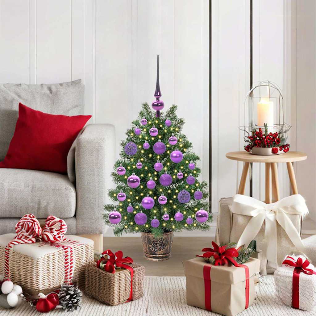 Sapin de Noël artificiel avec 150 LED Vert 75 cm PE et PVC