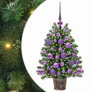 vidaXL Tehisj&otilde;ulupuu koos 150 LED-iga Roheline 75 cm PE ja PVC