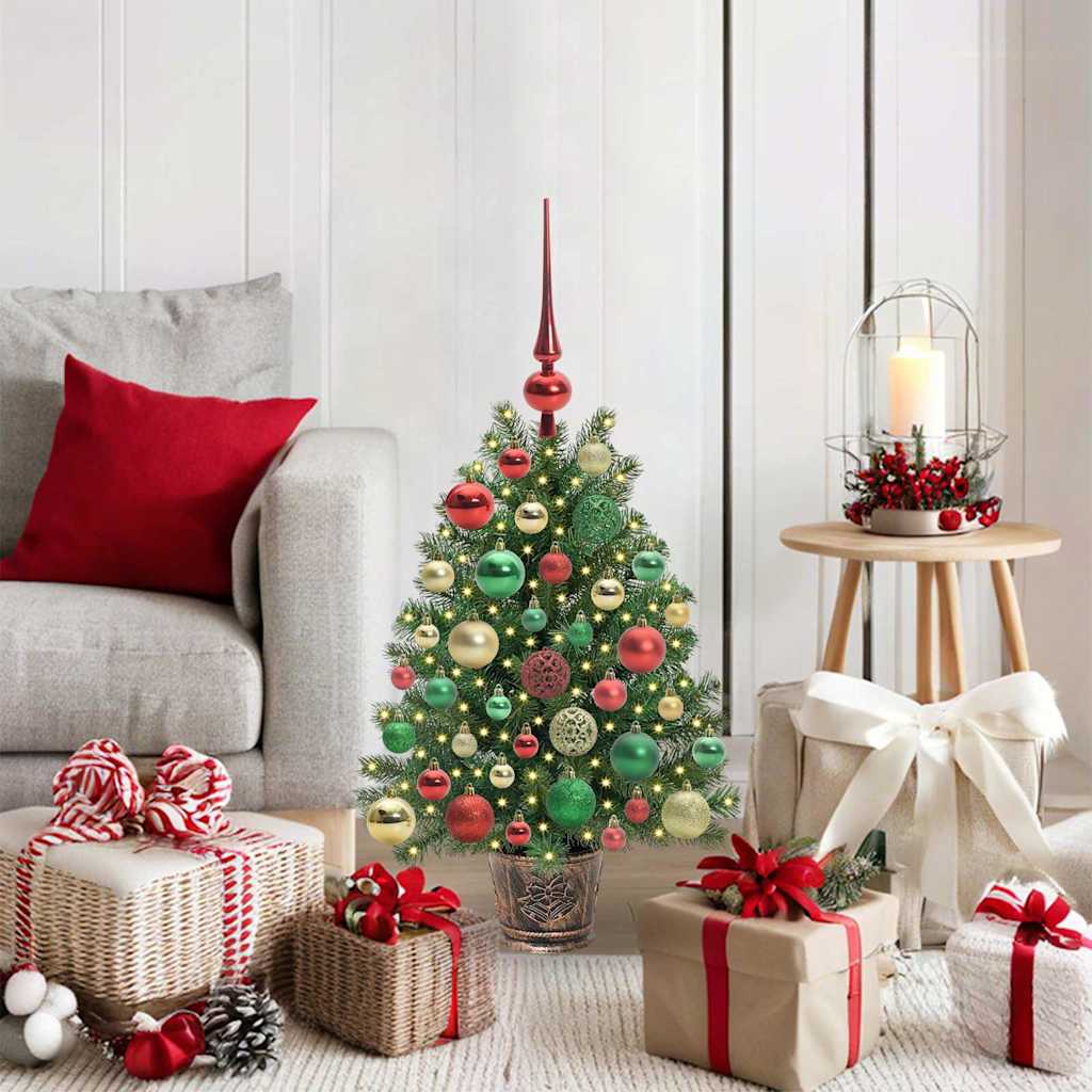 Sapin de Noël artificiel avec 150 LED Vert 75 cm PE et PVC