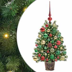 vidaXL Tehisj&otilde;ulupuu koos 150 LED-iga Roheline 75 cm PE ja PVC