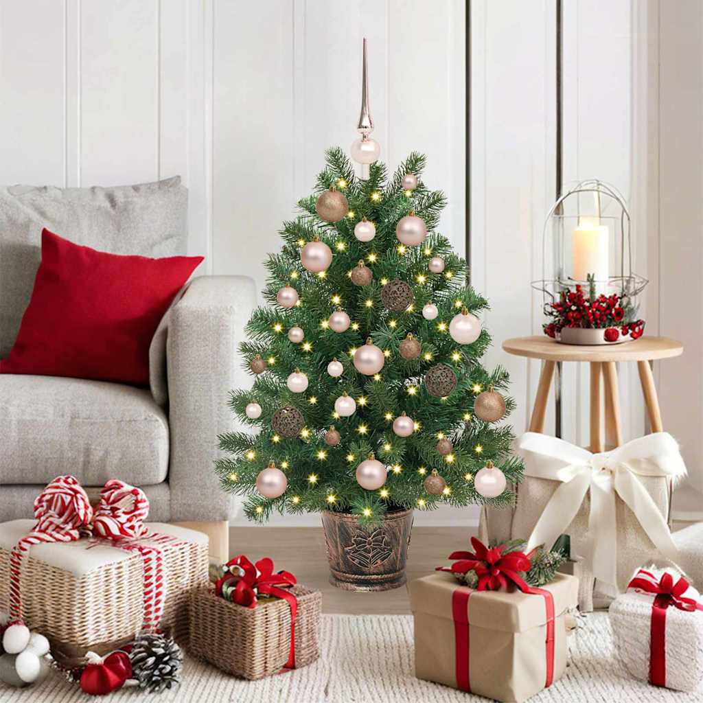 Sapin de Noël artificiel avec 150 LED Vert 90 cm PE et PVC