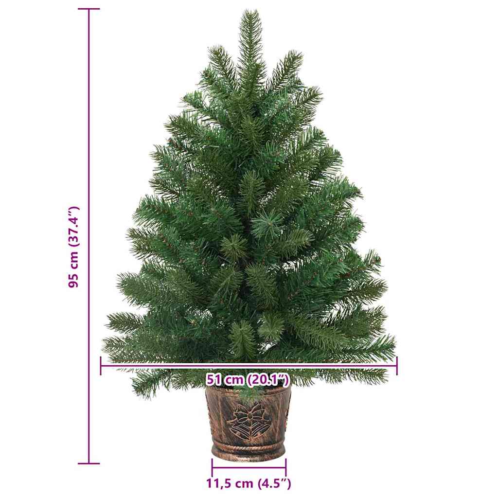 Umestno božično drevo med 150 LED Zelena 95 cm PE in PVC
