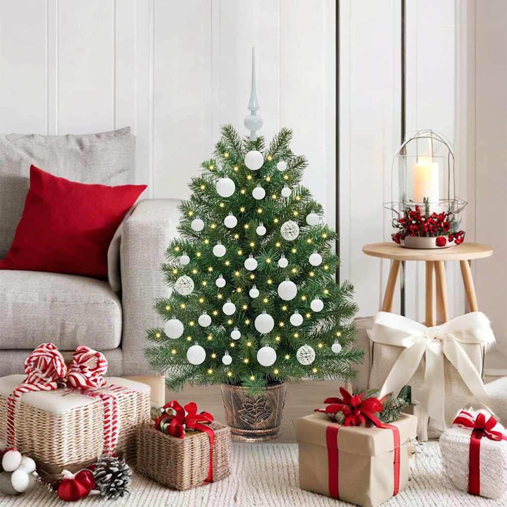 Sapin de Noël artificiel avec 150 LED Vert 95 cm PE et PVC