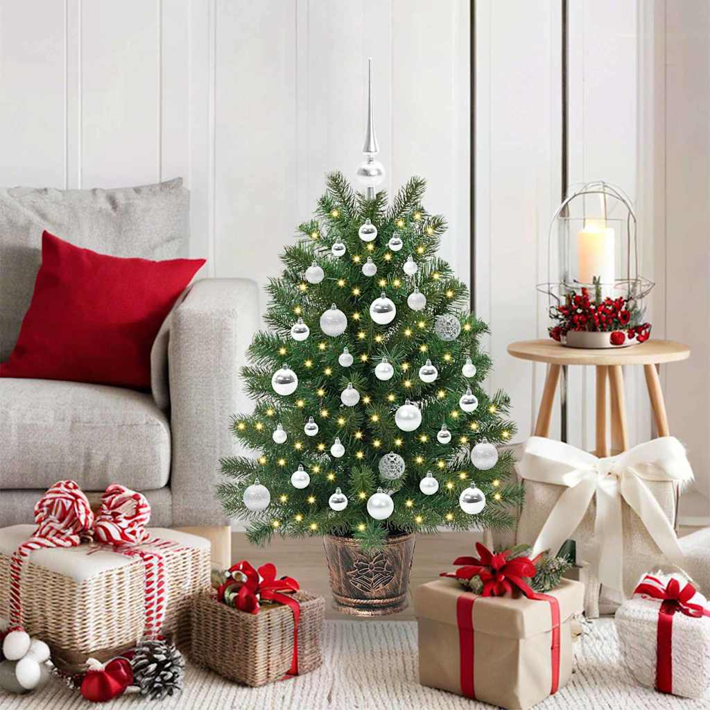 Sapin de Noël artificiel avec 150 LED Vert 95 cm PE et PVC
