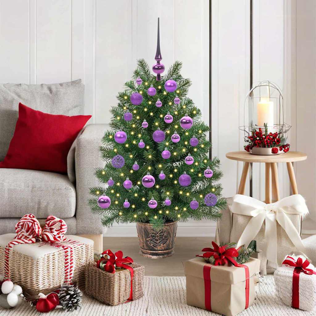 Sapin de Noël artificiel avec 150 LED Vert 95 cm PE et PVC