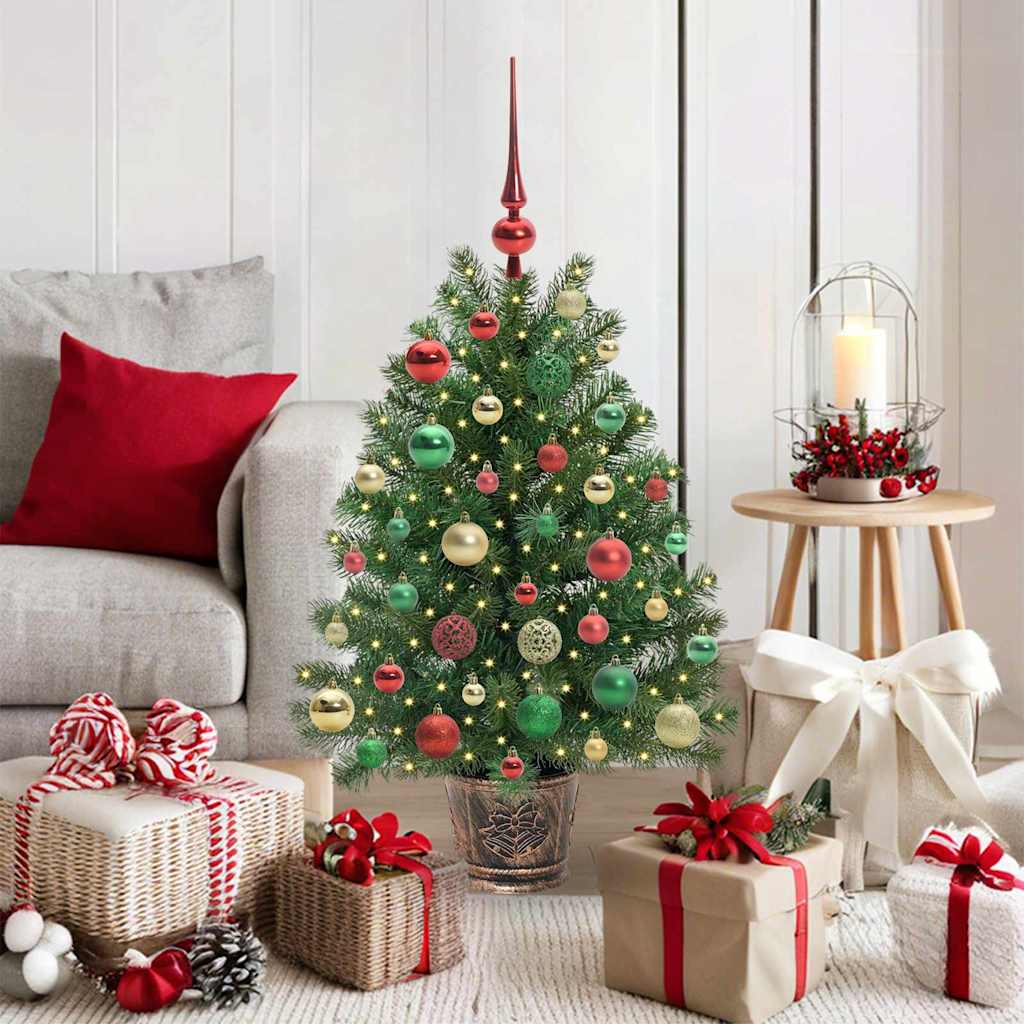 Sapin de Noël artificiel avec 150 LED Vert 95 cm PE et PVC