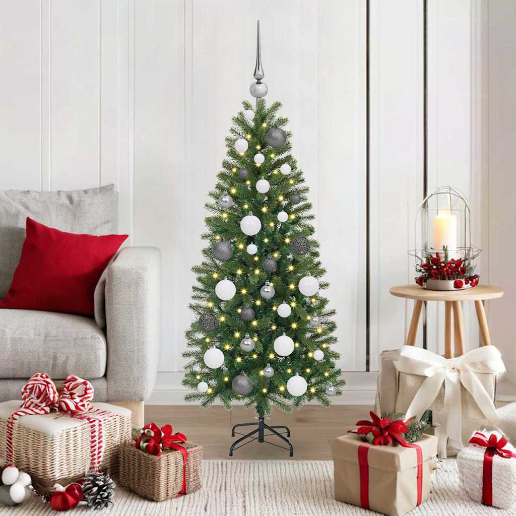 Sapin de Noël artificiel avec 150 LED Vert 120 cm PE et PVC