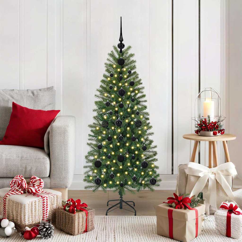 Sapin de Noël artificiel avec 150 LED Vert 120 cm PE et PVC