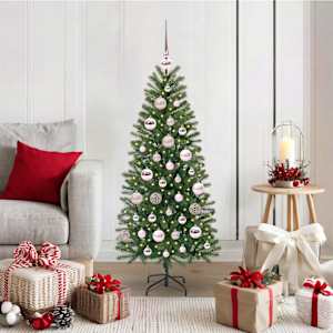 Umestno božično drevo med 150 LED Zelena 120 cm PE in PVC