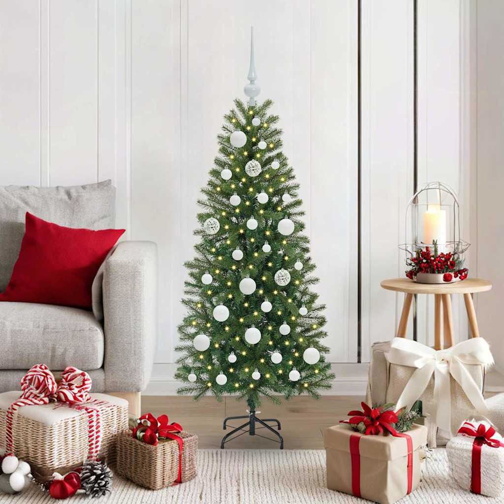 Sapin de Noël artificiel avec 150 LED Vert 120 cm PE et PVC