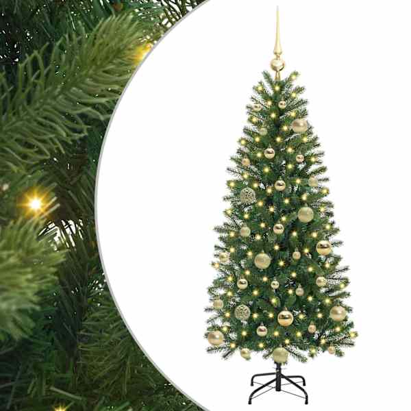 vidaXL Tehisj&otilde;ulupuu Roheline 120 cm PE ja PVC