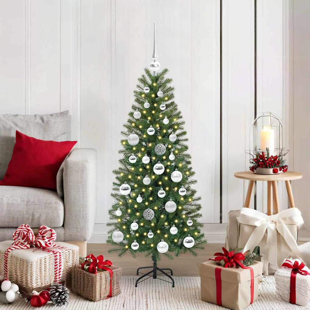 Sapin de Noël artificiel avec 150 LED Vert 120 cm PE et PVC