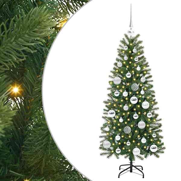 vidaXL Tehisj&otilde;ulupuu Roheline 120 cm PE ja PVC