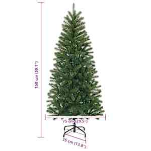 Umělý vánoční stromeček s stojanem Zelená 150 cm PE a PVC - obrázek 18