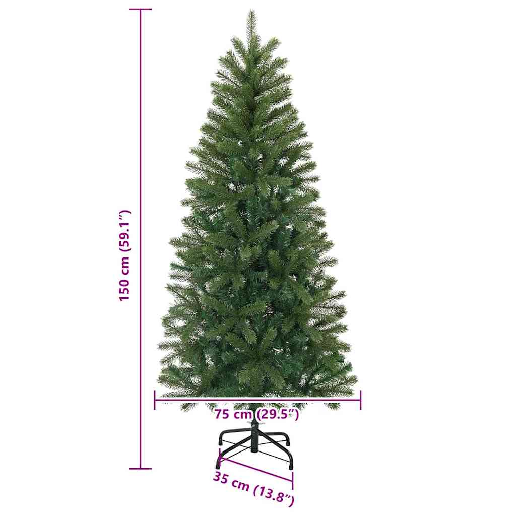 Umělý vánoční stromeček s stojanem Zelená 150 cm PE a PVC - obrázek 14