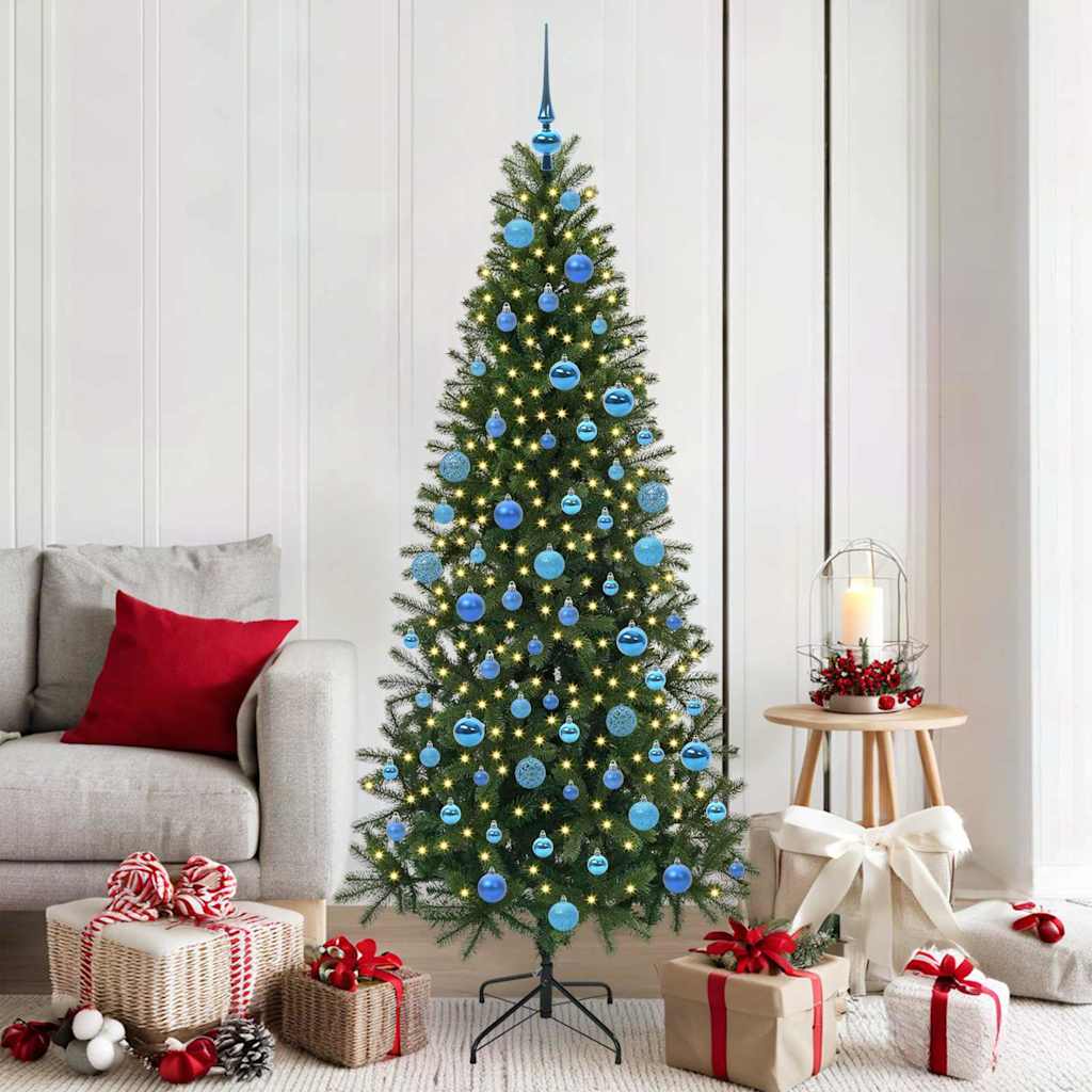 Sapin de Noël artificiel avec 300 LED Vert 180 cm PE et PVC