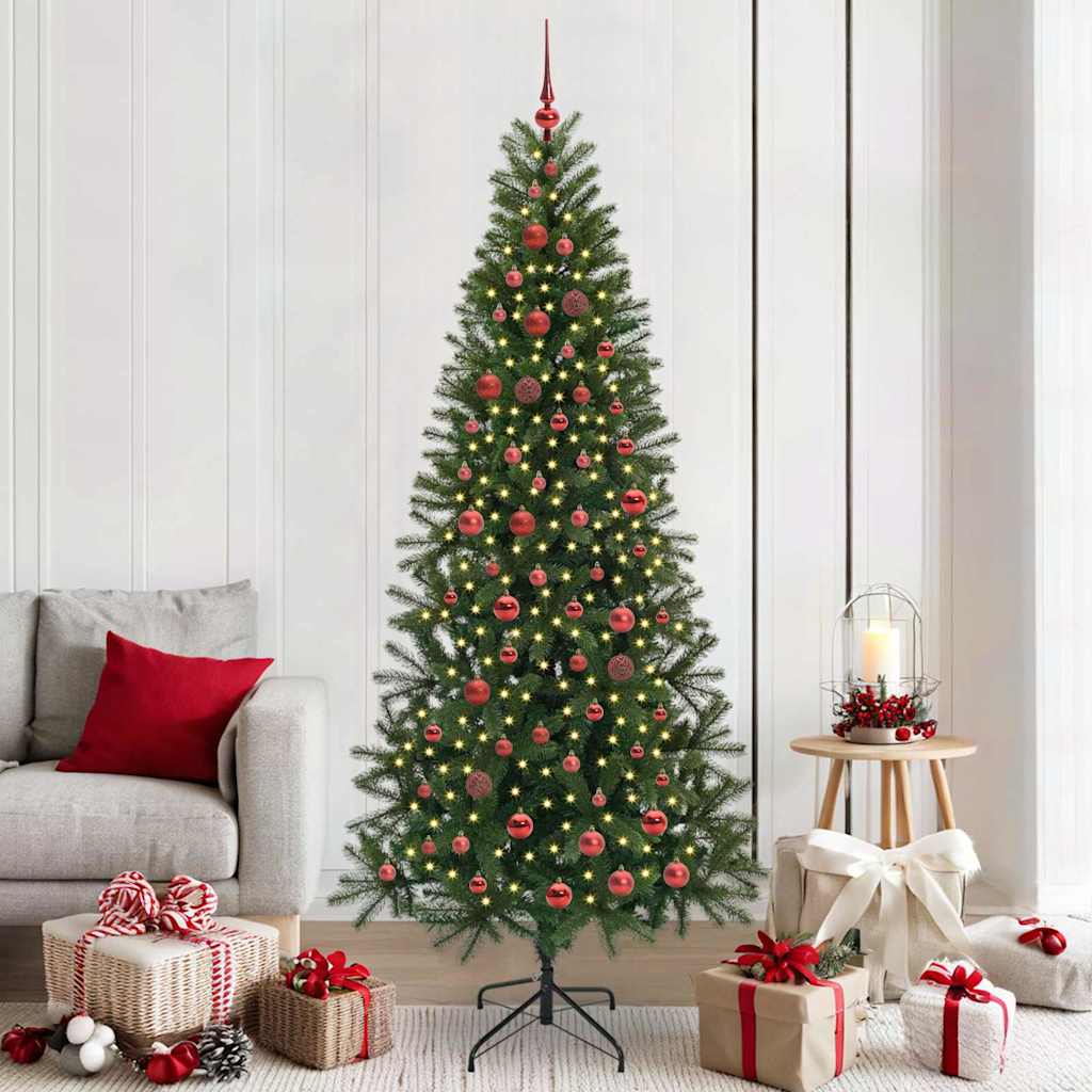 Sapin de Noël artificiel avec 300 LED Vert 210 cm PE et PVC