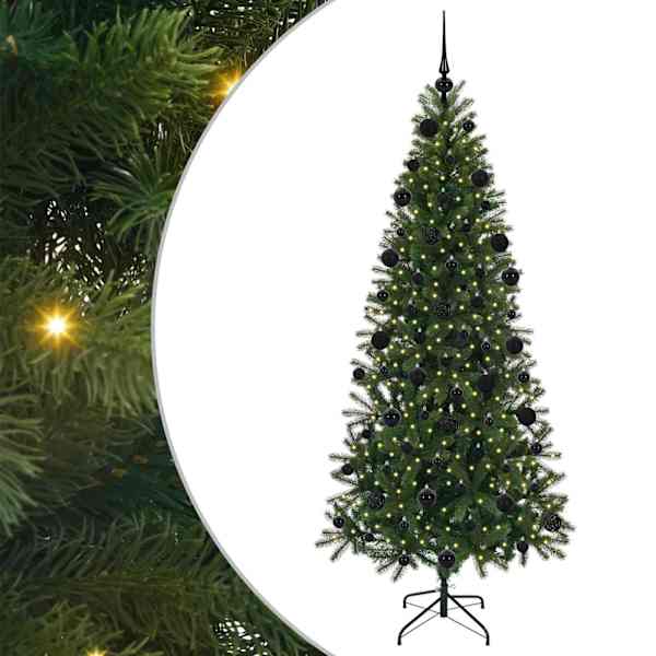 vidaXL Tehisj&otilde;ulupuu Roheline 210 cm PE ja PVC