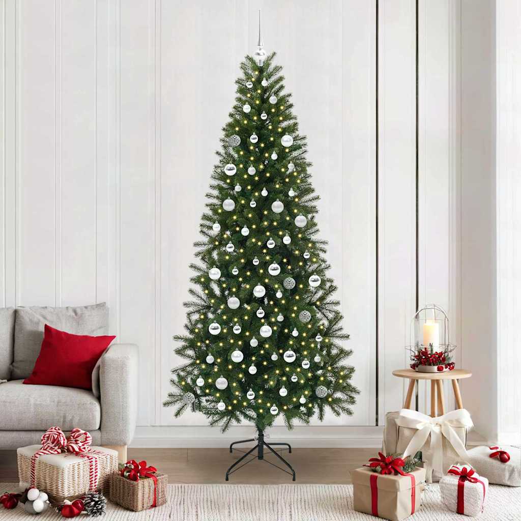 vidaXL Tekojoulukuusi 300 LED-valoilla Vihreä 210 cm PE ja PVC