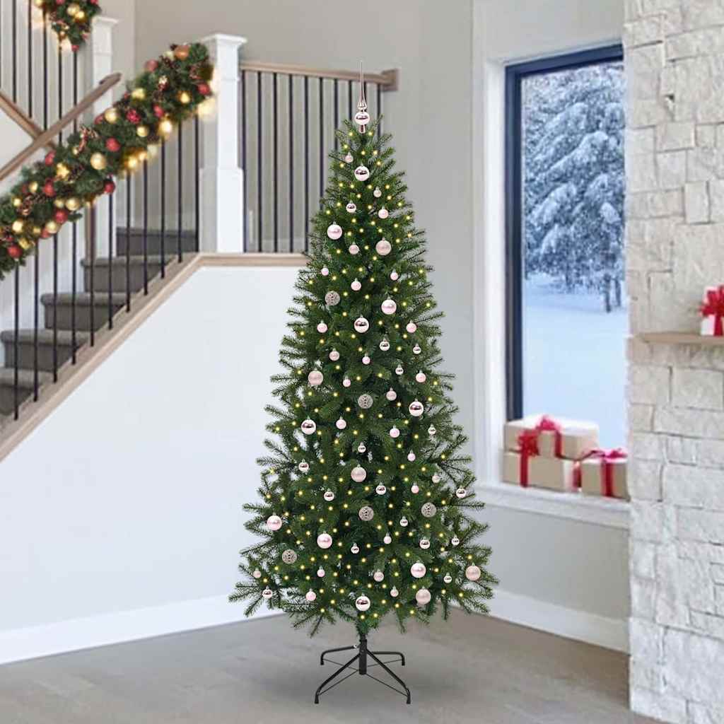 Sapin de Noël artificiel avec 300 LED Vert 240 cm PE et PVC