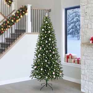 Umestno božično drevo med 300 LED Zelena 240 cm PE in PVC