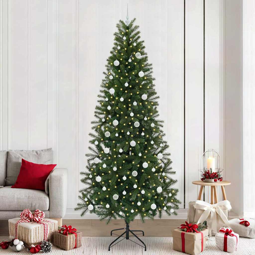 Sapin de Noël artificiel avec 300 LED Vert 240 cm PE et PVC