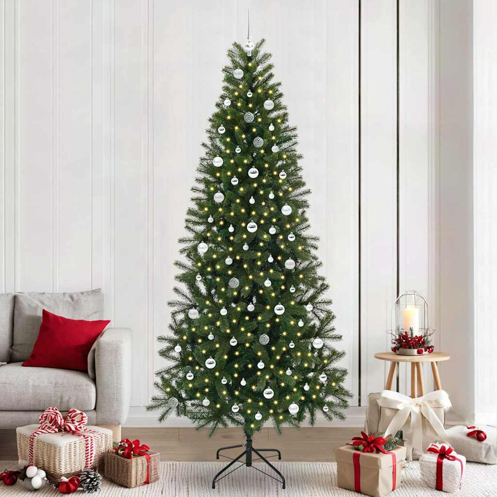Sapin de Noël artificiel avec 300 LED Vert 240 cm PE et PVC