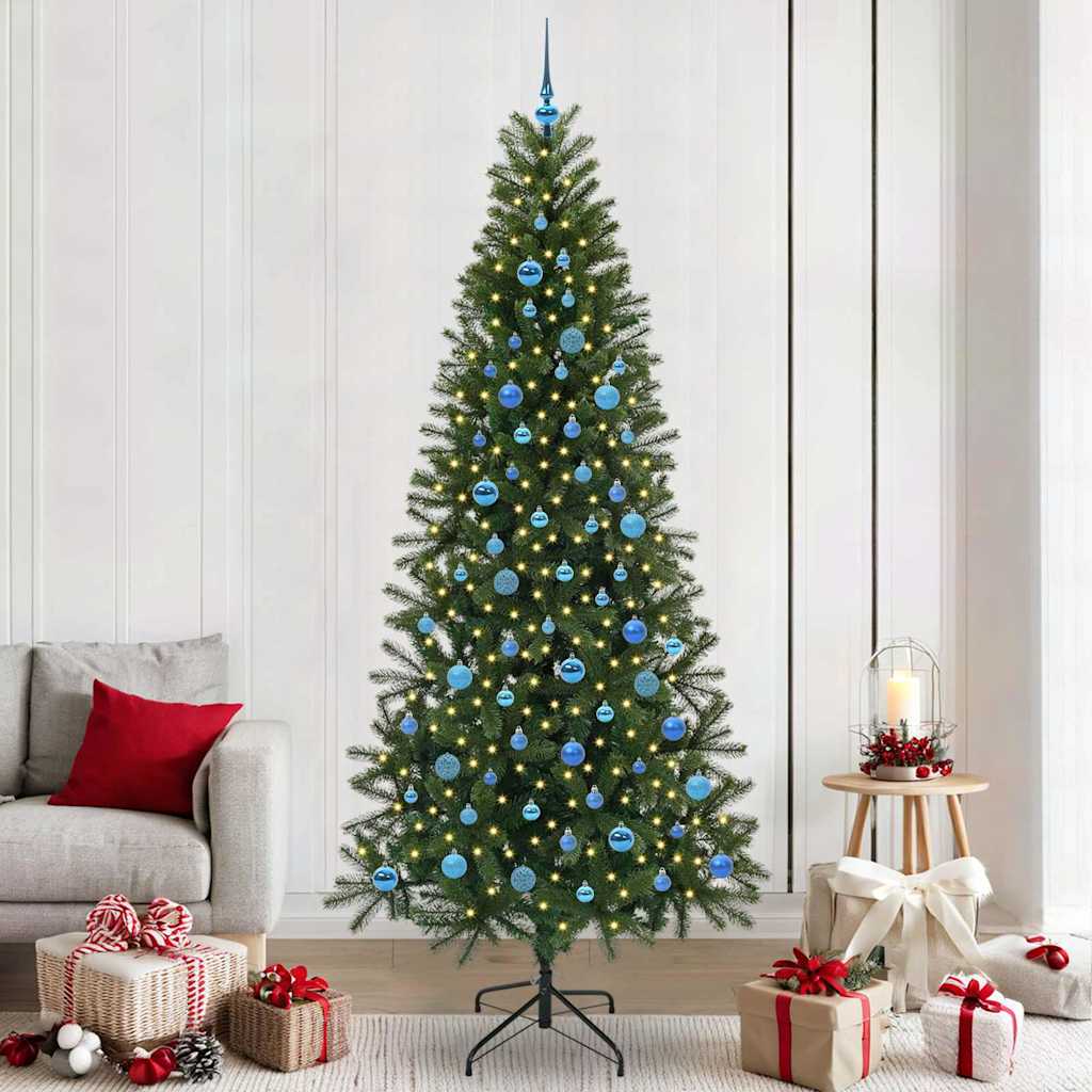 Sapin de Noël artificiel avec 300 LED Vert 240 cm PE et PVC