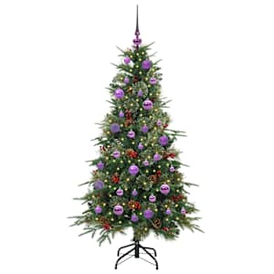 Umělý Skládací Vánoční Strom s stojanem Zelená 150 cm PE a PVC - obrázek 3