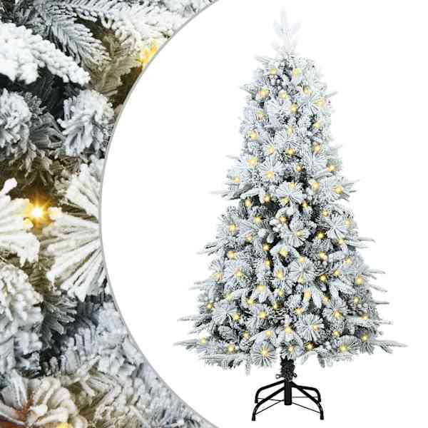 vidaXL Kunstlik kokkupandav j&otilde;ulupuu Roheline 120 cm PE ja PVC