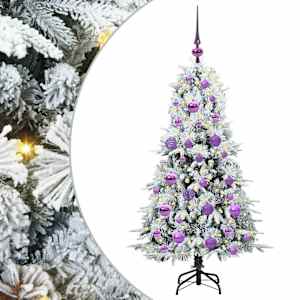 Umělý Skládací Vánoční Strom s stojanem Bílá 120 cm PE a PVC - obrázek 2