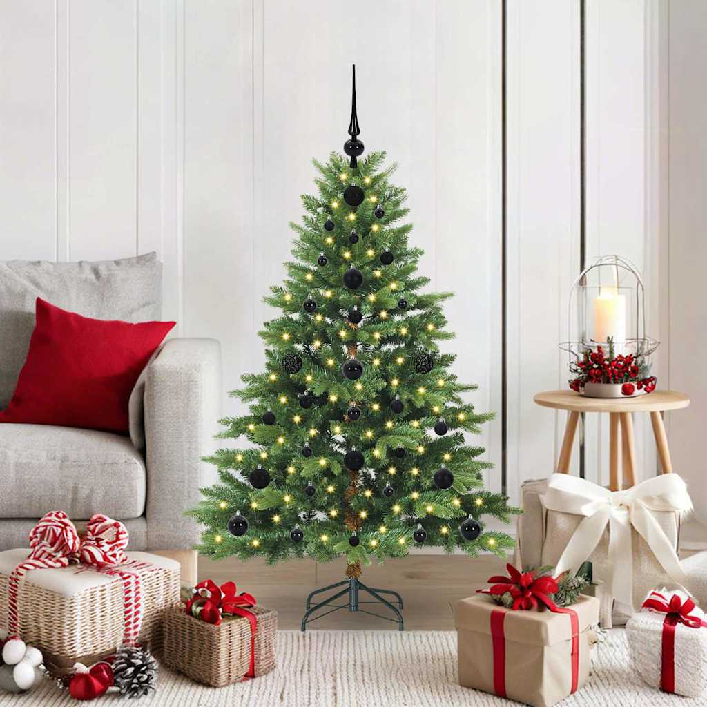 Sapin de Noël artificiel avec 150 LED Vert 120 cm PE et PVC