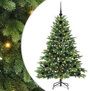 vidaXL Tehisj&otilde;ulupuu koos 150 LED-iga Roheline 120 cm PE ja PVC